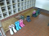 キレイに並べられた長靴